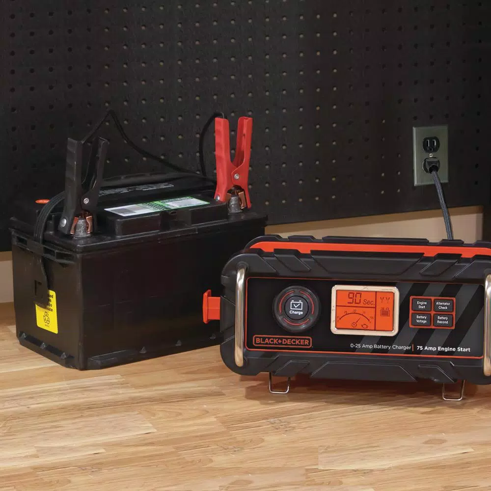 BLACK+DECKER BC25BD 25 Amp Bench Battery Charger with 75 Amp Engine Start