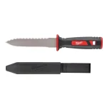 Milwaukee 11 in. Stainless Steel Partially Serrated Duct Knife with Sheath thumbnail 3