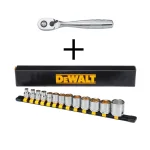 DEWALT 3/8 in. Drive Pear Head Ratchet and 13-Piece Socket Set thumbnail 1
