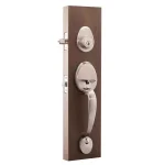 Copper Creek Colonial Handleset with Waverly Lever Trim, Satin Stainless Steel thumbnail 2