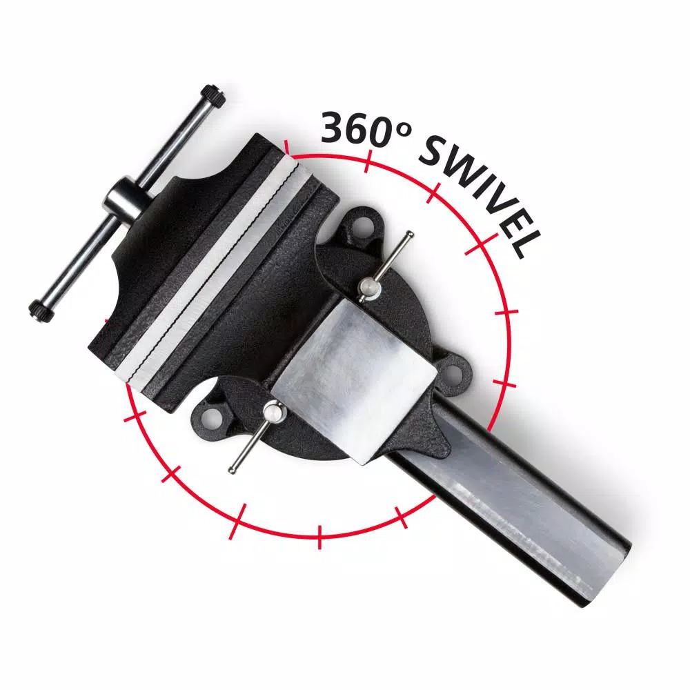 TEKTON 8 in. Swivel Bench Vise with 360° Swivel Base and Polished Anvil