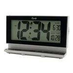 Equity by La Crosse Large 2 in. LCD Digital Alarm Table Clock with Night Vision Technology - Silver thumbnail 3