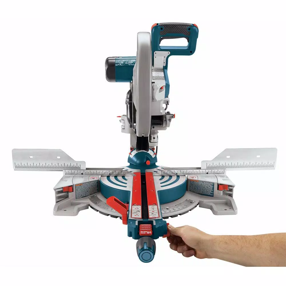 Bosch 12 in. 15 Amp Dual-Bevel Sliding Glide Miter Saw with 60 Tooth Blade