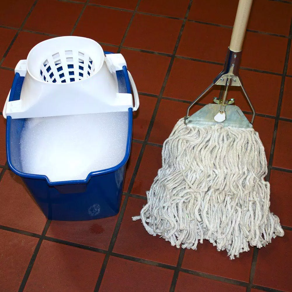 Ti-Dee American Ti-Dee 15 Qt. Rectangular Mop Bucket with Mop Twister, Blue