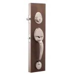 Copper Creek Mid Century Modern Satin Stainless Lever Door Handleset, Right-Hand Scandinavian Trim thumbnail 2