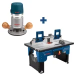 Bosch 1617EVS 2.25 HP 12 Amp Fixed-Base Router with RA1141 Benchtop Router Table Bundle thumbnail 1