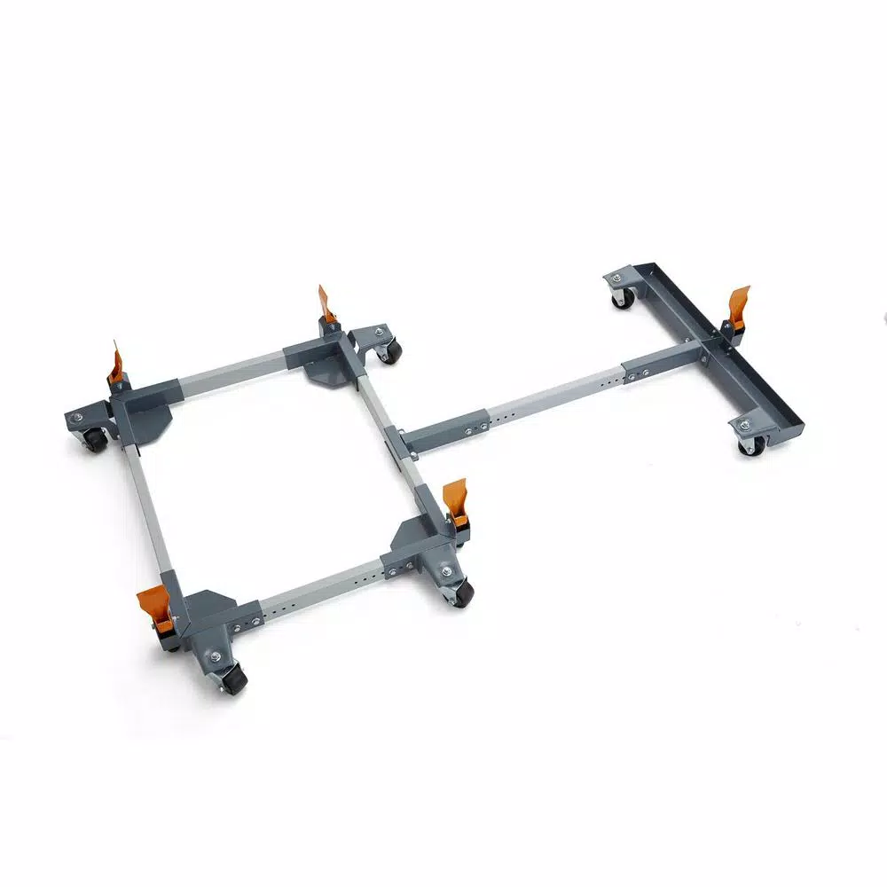 BORA PM-3795 Steel Mobile Base and Table Saw Extension Combo with All-Swivel Wheels