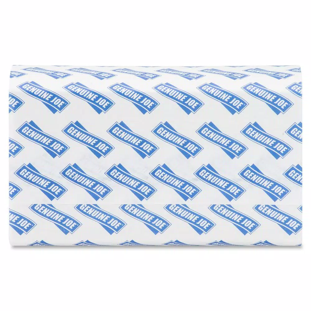 Genuine Joe 9.5 in. x 9.1 in. White Multi-Fold Paper Towels, 250 Sheets per Pack