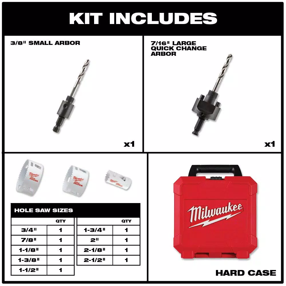 Milwaukee SHOCKWAVE 73-Piece Impact Duty Driver Bit, Titanium Drill Bit, and Hole Dozer Set