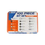 Best Way Tools 100-Piece Chrome Vanadium Steel Bit Set with Carrying Case thumbnail 2