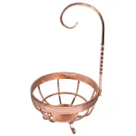 Creative Home Deluxe Copper Plated Wrought Iron Fruit Basket with Removable Banana and Grape Hanger thumbnail 1