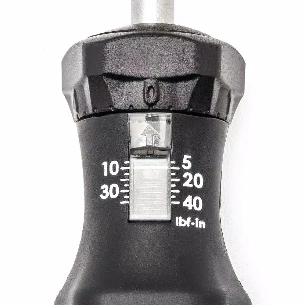 Husky 1/4 in. Hex Torque Screwdriver, 8-40 in-lbs, with Hard Plastic Storage Case
