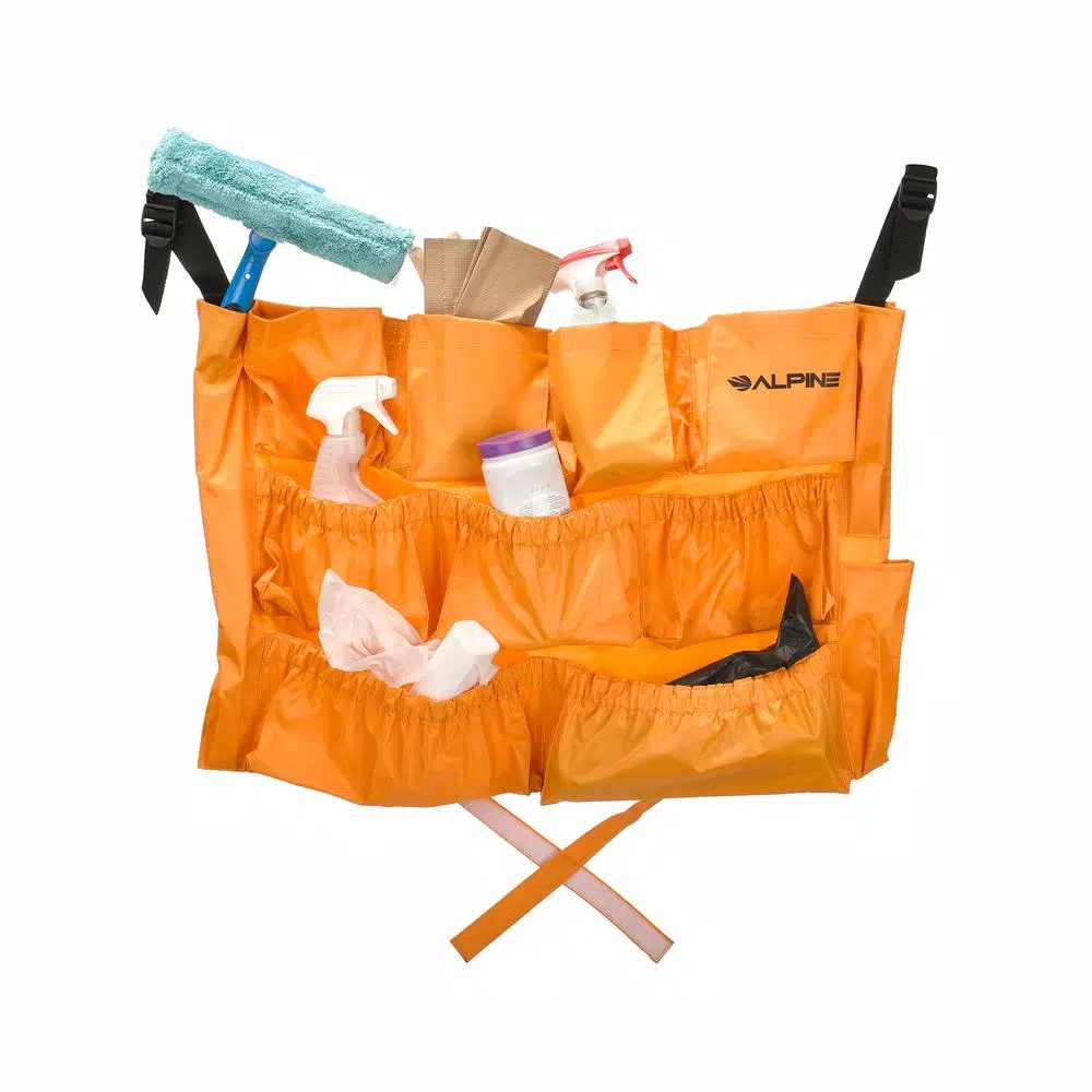 Alpine Industries 12-Pocket Trash Can Caddy Bag for 32-44 Gal. Bins