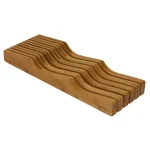 Oceanstar Bamboo In-Drawer Knife Organizer, 11-Slot Wavy Design, Natural thumbnail 1