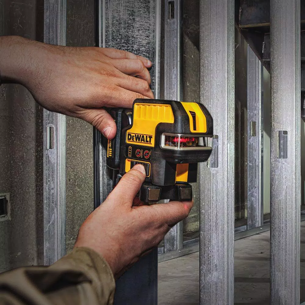 DEWALT 12V MAX Red Self-Leveling 2-Spot Cross Line Laser Starter Pack with TSTAK Case