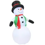 Sunnydaze Decor 6.8 ft. Holly Jolly Snowman Inflatable Outdoor Christmas Decoration with LED Lights thumbnail 1