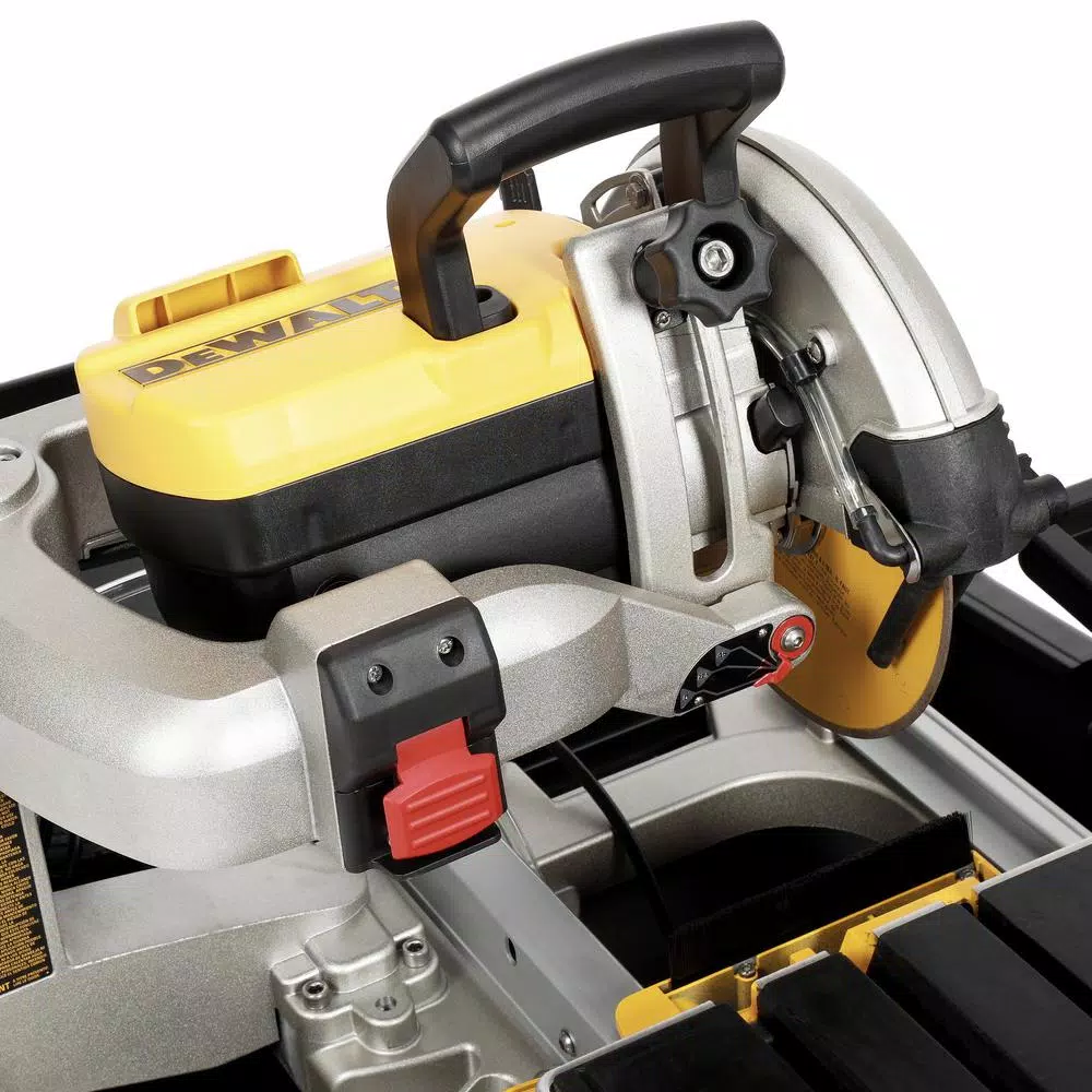 DEWALT 10 in. Wet Tile Saw with 1.5 HP Motor and Cantilevering Rail System