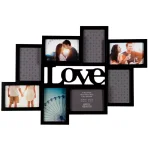 Pinnacle Gallery Solutions Love Collage Picture Frame, 8-Opening Wood Frame in Black thumbnail 1