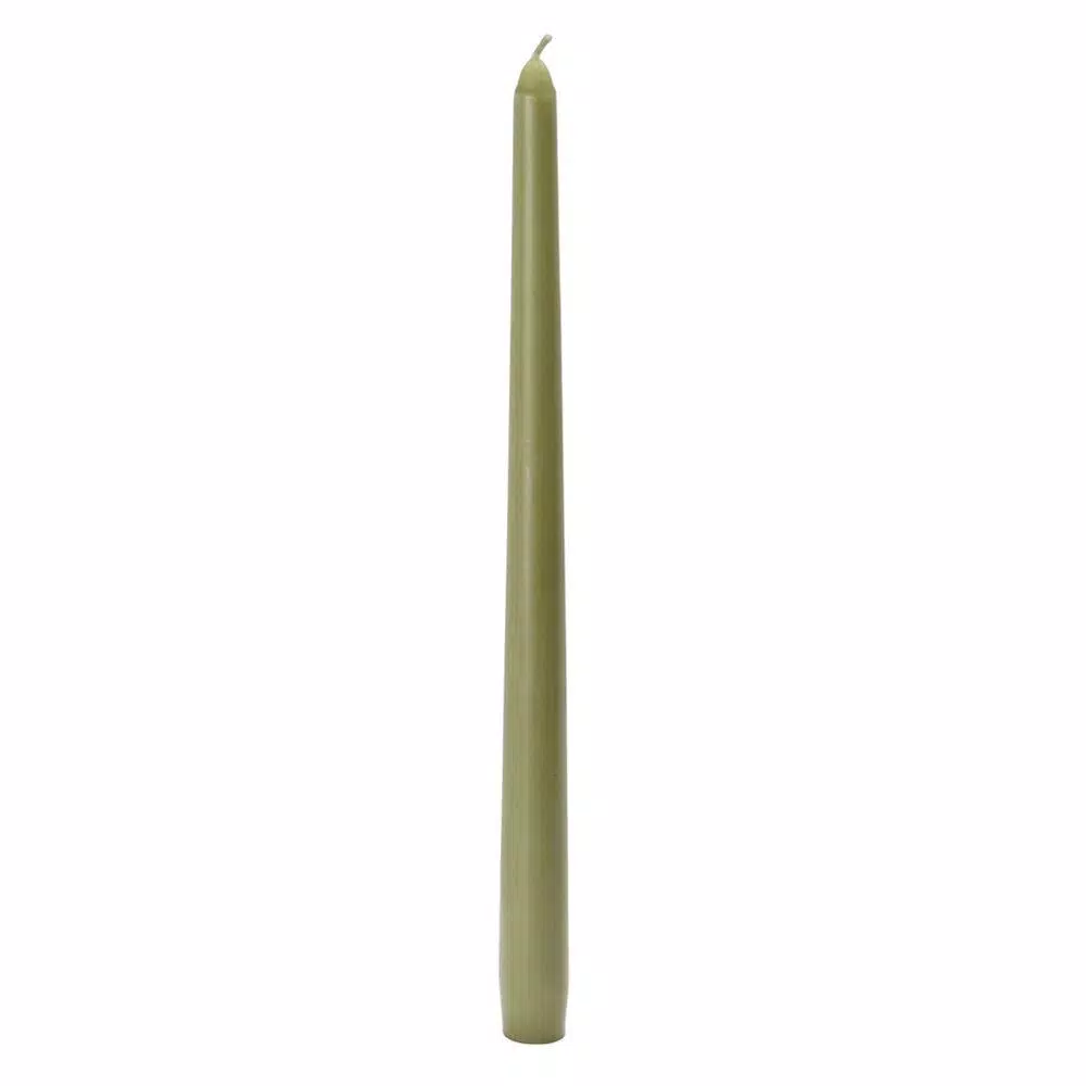 Zest Candle 12-Pack Sage Green Taper Candles, 12 in. Height