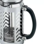 BonJour 8-Cup Chevron French Press, Borosilicate Glass and Stainless Steel thumbnail 4
