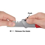 Stalwart Retractable Aluminum Utility Knife Set with 10 Replacement Blades, 2-Pack thumbnail 4