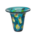 Dale Tiffany 9.5 in. Imagination Hand Blown Art Glass Vase, Multi-Colored Trumpet Shape thumbnail 4