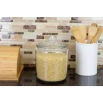 Unbranded Renaissance Collection Large Clear Glass Canister with Easy Grab Knob thumbnail 3