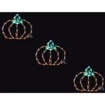 Haunted Hill Farm Mini Pumpkin LED Halloween Light Set, Indoor/Outdoor (Set of 3) thumbnail 1