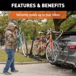 CURT 4-Bike Tray-Style Hitch-Mounted Bike Rack, 2 in. Receiver thumbnail 5