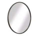 Martin Svensson Home 36 in. Round Oil Rubbed Bronze Metal Frame Accent Mirror thumbnail 3