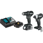 Makita 18V LXT Sub-Compact Brushless Cordless 2-Piece Combo Kit (Driver-Drill & Impact Driver) with 2.0Ah Battery thumbnail 1