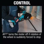 Makita 18V X2 LXT Brushless 7 in. Cordless Angle Grinder with AWS & Electric Brake thumbnail 9