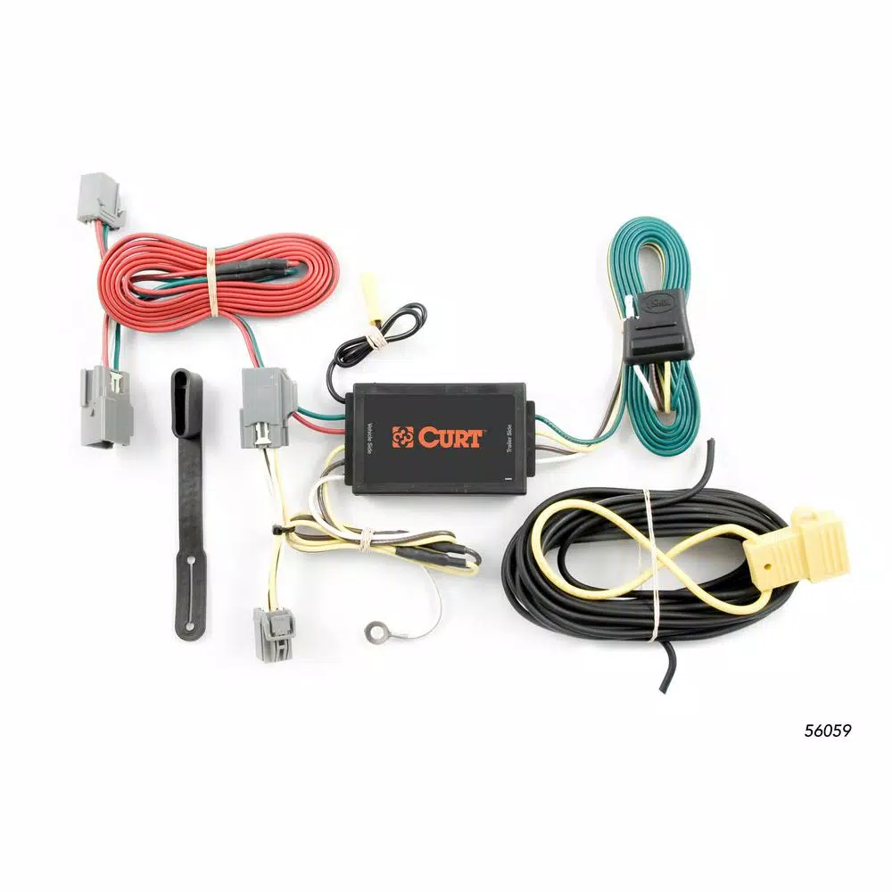 CURT Custom Vehicle-Trailer Wiring Harness for Volvo S80, 4-Way Flat Output T-Connector