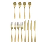 Cambridge Eliana 12-Piece Champagne Gold 18/0 Stainless Steel Flatware Set, Service for 4 thumbnail 1