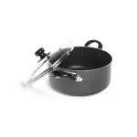 Better Chef 13 qt. Round Aluminum Nonstick Dutch Oven with Glass Lid, Gray thumbnail 1