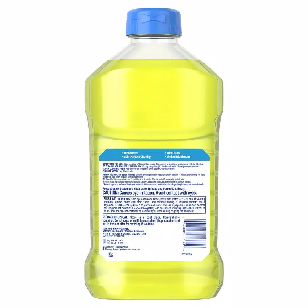 Mr. Clean Antibacterial Multi-Surface Cleaner, Summer Citrus Scent, 45 oz.