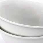 Gibson Home 7.5 in. White Ceramic All-Purpose Serving Bowls, Set of 2 thumbnail 2