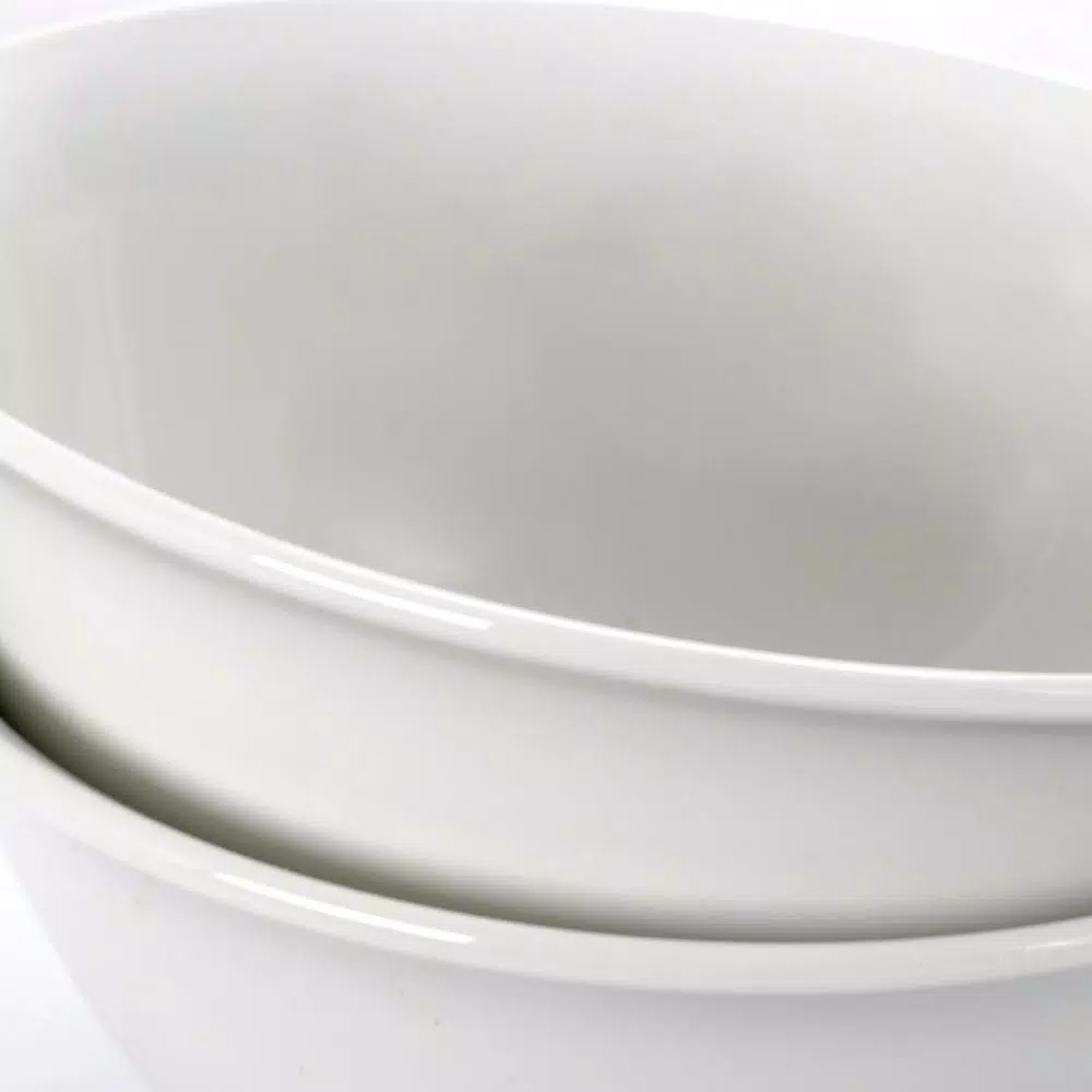 Gibson Home 7.5 in. White Ceramic All-Purpose Serving Bowls, Set of 2