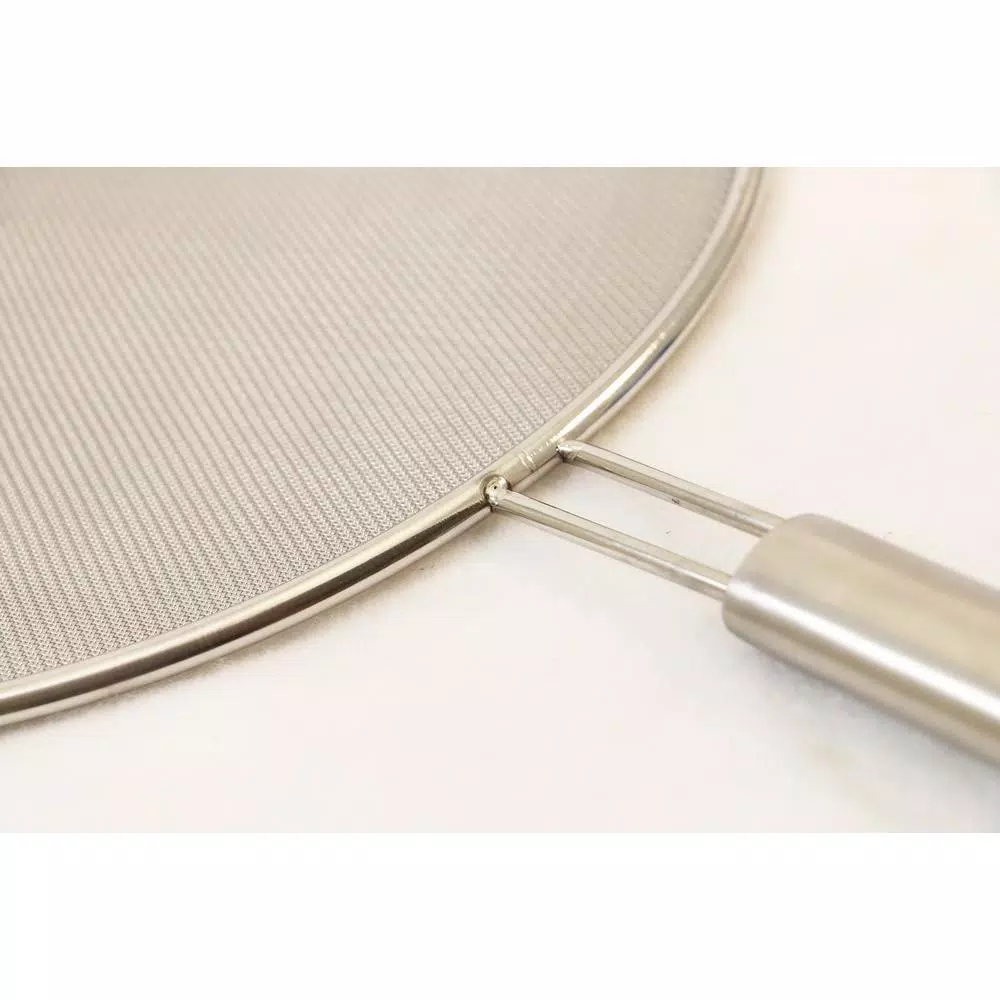 ExcelSteel 13 in. Stainless Steel Fine Mesh Splatter Screen with Solid Stay-Cool Handle