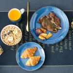 vancasso Bella 16-Piece Blue Porcelain Dinnerware Set, Service for 4 thumbnail 5