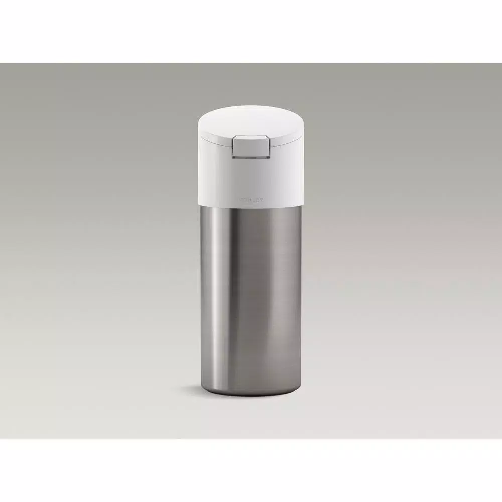 KOHLER Stainless Steel Disinfecting Wipes Dispenser with White Lid