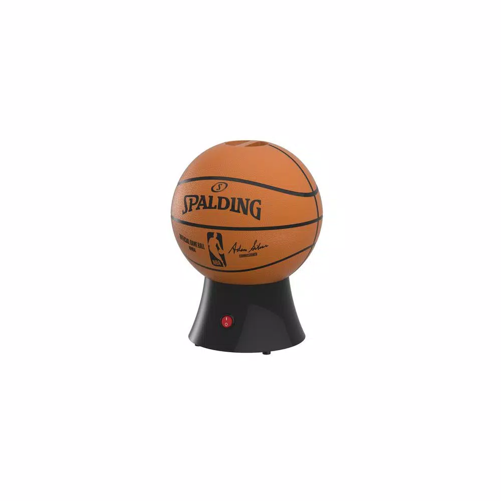 Uncanny Brands NBA Spalding Basketball Hot Air Popcorn Maker, 1200W, Orange and Black
