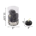 Flora Bunda 8-Piece Dark Orange Mini Heirloom Pumpkins - Faux Foam Fall Tabletop Decor thumbnail 2