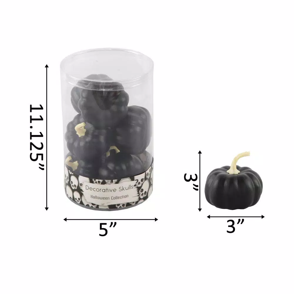Flora Bunda 8-Piece Dark Orange Mini Heirloom Pumpkins - Faux Foam Fall Tabletop Decor