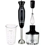 Ovente HS565 300W Multi-Purpose Immersion Blender Set with Chopper, Whisk, and 24 oz. Beaker - Black thumbnail 1