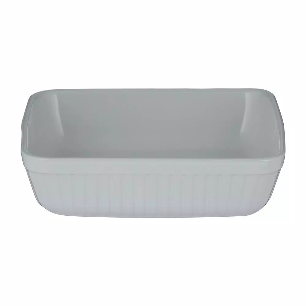 Mason Cash Classic 2-Piece White Stoneware Bakeware Set