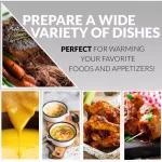 HomeCraft 3-Station Stainless Steel Slow Cooker Buffet with 3 Removable 1.5 qt. Ceramic Pots thumbnail 4