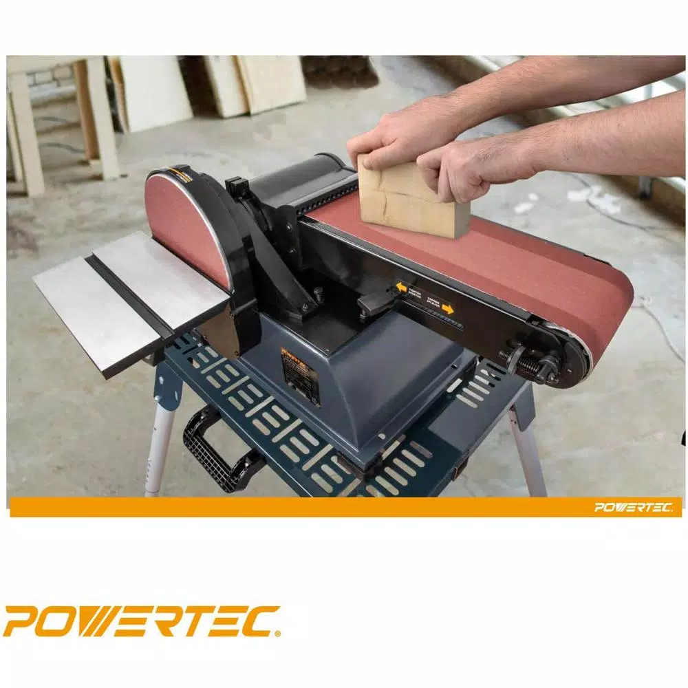 POWERTEC 6 in. x 48 in. 400-Grit Aluminum Oxide Sanding Belts, 10-Pack