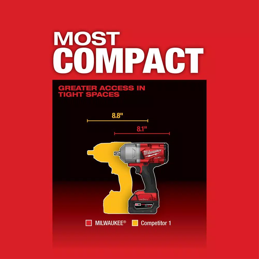 Milwaukee M18 FUEL ONE-KEY 1/2 in. High Torque Impact Wrench Kit with (2) 5.0 Ah Batteries