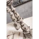 IMAX Hamilton Wrought Iron Hurricane Candleholders, Set of 2, Weathered Grey Finish thumbnail 4